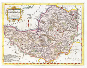 1764 Antique Map of SOMERSETSHIRE SOMERSET by Thomas Kitchin (KCMc31)