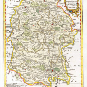 1764 Antique Map of WILTSHIRE by Thomas Kitchin (KCMc38)