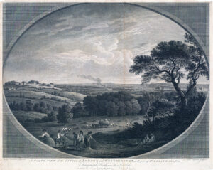 1780 Large NORTH VIEW CITIES LONDON WESTMINSTER Highgate BOYDELL