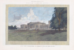 1894 Large antique print STOWE HOUSE Buckinghamshire Comte De Paris