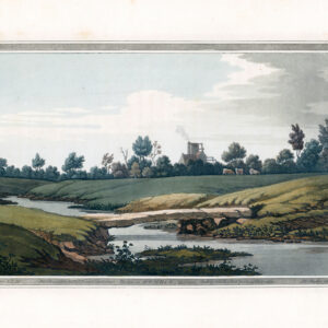 1793 Original antique aquatint BRIDGE IN KEMBLE River Thames Gloucestershire