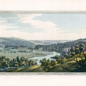 1793 Original antique aquatint BASSILDEN Basildon Streatley Hill Berkshire Thames