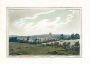 1793 Original antique aquatint View of CIRENCESTER Gloucestershire Boydell