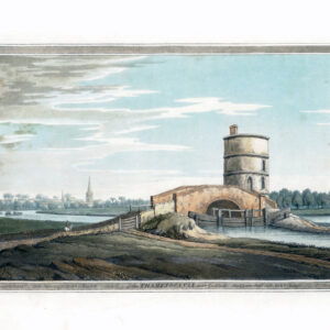 1793 Original aquatint RIVER THAMES CANAL Lechlade Gloucestershire Cirencester