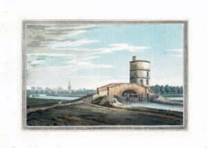 1793 Original aquatint RIVER THAMES CANAL Lechlade Gloucestershire Cirencester