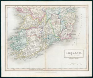 1831 Original Antique Map SCOTLAND NORTHUMBERLAND by Chapman Hall