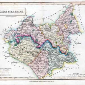1831 Original Antique Map of the county of LEICESTERSHIRE by Chapman Hall