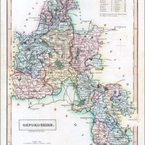 1831 Original Antique Map of the county of OXFORDSHIRE by Chapman Hall