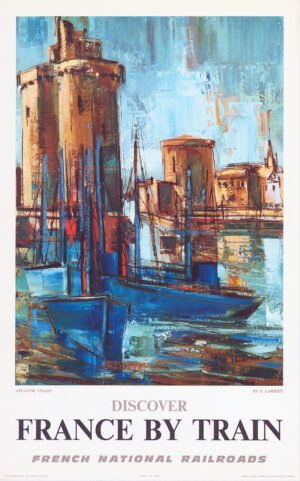 1967 Original Vintage Travel Poster French Railways ATLANTIC COAST G Larrieu