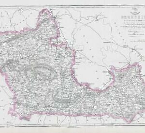 1863 Large original Antique Map BERKSHIRE by Edward Weller (DA77)