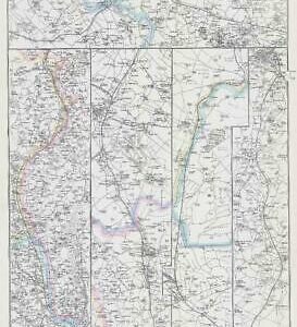 1863 Map EASTERN COUNTIES RAILWAYS London Cambridge Ely Norwich Weller (DA115)