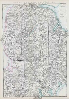 1863 Map GREAT WESTERN RAILWAY Sheet 3 Bristol to Exeter Plymouth Weller (DA121)