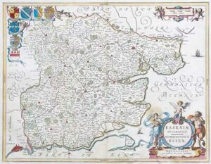 c1646 Large Map ESSEXIAE DESCRIPTIO Essex by Jan Jansson (LM10)