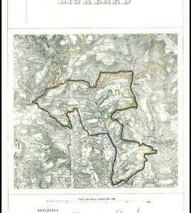 1868 Cornwall Boundary Commission Ordnance MAP PLAN of LISKEARD (BC95)