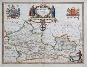 c1646 Large Map of BERKSHIRE BERCHERIA Barkshire by BLAEU French Edition (LM11)