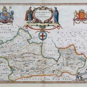 c1646 Large Map of BERKSHIRE BERCHERIA Barkshire by BLAEU French Edition (LM11)