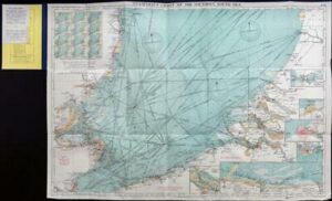 c1920s STANFORD'S CHART OF THE SOUTHERN NORTH SEA Map England Netherlands (FM2)