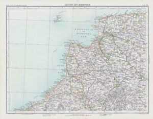 c1885 Large Map ENGLAND - SECTION XXV BARNSTAPLE Devon Bartholomew (RA44)