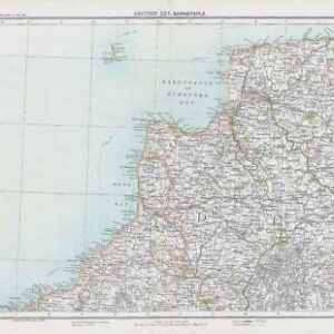 c1885 Large Map ENGLAND - SECTION XXV BARNSTAPLE Devon Bartholomew (RA44)