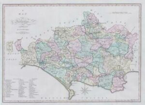 1800-10 Large Engraved Map of DORSETSHIRE by John Cary Original Colour (CL11)