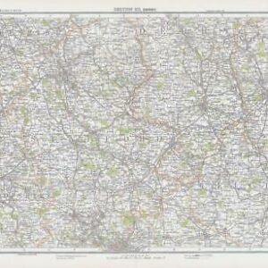 c1885 Map ENGLAND - SECTION XII DERBY Stafford Shropshire Bartholomew (RA30)
