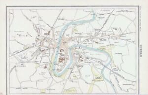 c1885 Map ENGLAND - DURHAM Bartholomew (RA73)