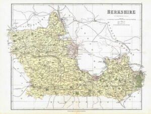 1885 Large Map of the County of BERKSHIRE by Weller (PCM2)