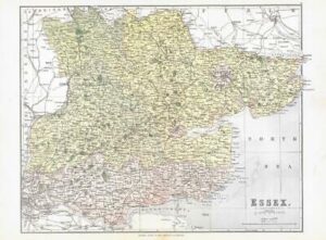 1885 Large Map of the County of ESSEX by Weller (PCM11)