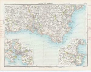 c1885 Map ENGLAND - SECTION XXXI PLYMOUTH Devon Dartmoor Bartholomew (RA50)