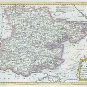 1764 Original Antique Map - ESSEX by Thomas KITCHIN Hand coloured (12)