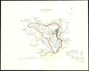1837 Original Antique Map DEVON DARTMOUTH Dawson Boundary Commission (DL2/97)