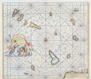 1681 Sea Chart CAPE VERDE ISLANDS Nieuwe Paskaart van de Zoute Eylanden (LM13)