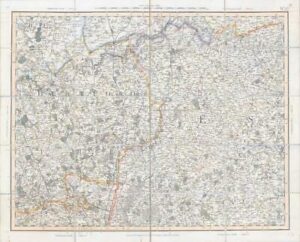 1823 Folding Map of part of HERTFORDSHIRE & ESSEX by John Cary part Bedfordshire