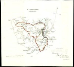 1837 Original Antique Map DEVON DARTMOUTH Dawson Boundary Commission (DL2/96)