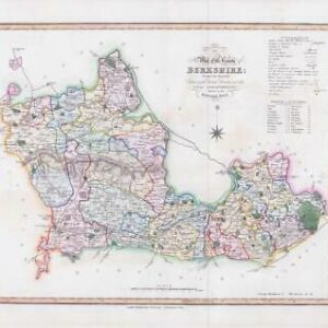 1833 Large Engraved Map BERKSHIRE William Ebden Duncan Original Colour (DUK21)