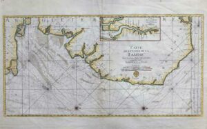 1760 CARTE DE LA TAMISE SANDWICH CLAY Thames Estuary North Sea Coast Chart