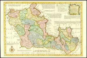 1777 Antique Map of BERKSHIRE by Emanual Bowen Divided into Hundreds (BCM2)