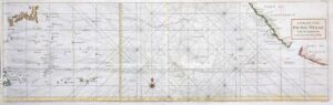 c1750 Large Sea Chart PACIFIC OCEAN Spanish Galleons Philippines Mexico (LM12)