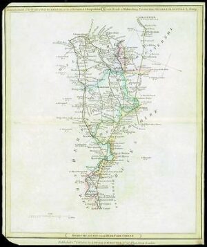 1806 Original Antique Road Map MIDDLESEX > OXFORDSHIRE > WILTSHIRE > GLOUCESTER