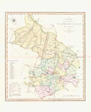 1804 Large Antique Map CAMBRIDGESHIRE by C Smith (SM2/13)