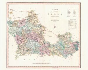 1804 Large Antique Map BERKSHIRE by C Smith (SM2/17)