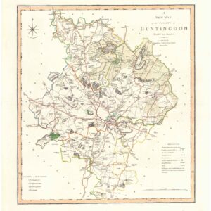 1801 Large Antique Map HUNTINGDON CAMBRIDGESHIRE by C Smith (SM2/24)