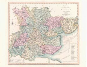 1804 Large Antique Map ESSEX by C Smith (SM2/7)