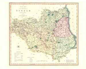 1804 Large Antique Map DURHAM by C Smith (SM2/6)
