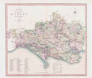 1804 Large Antique Map DORSET by C Smith (SM2/4)