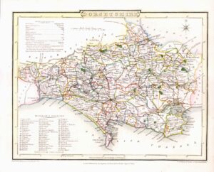 1816 Original Antique Map DORSETSHIRE original colour (ET-12)