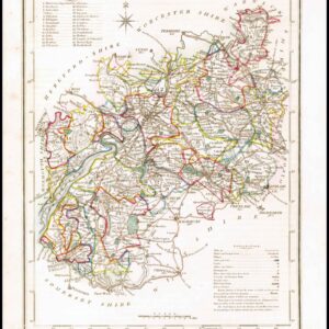 1816 Original Antique Map GLOCESTERSHIRE GLOUCESTERSHIRE  original colour (ET-15)