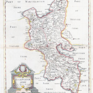 1695 1st Edition BUCKINGHAMSHIRE original antique Map by Robert Morden (LM30-17)