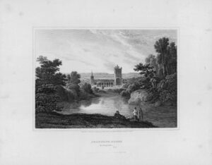 1814 SCOTLAND - JEDBURGH ABBEY Roxburgh - Large Antique engraving (30)