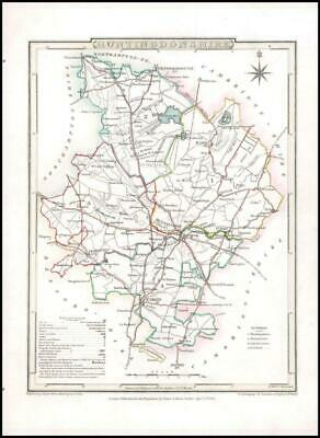 1806 Original Antique Map of HUNTINGDONSHIRE by J Roper   (LSM6)